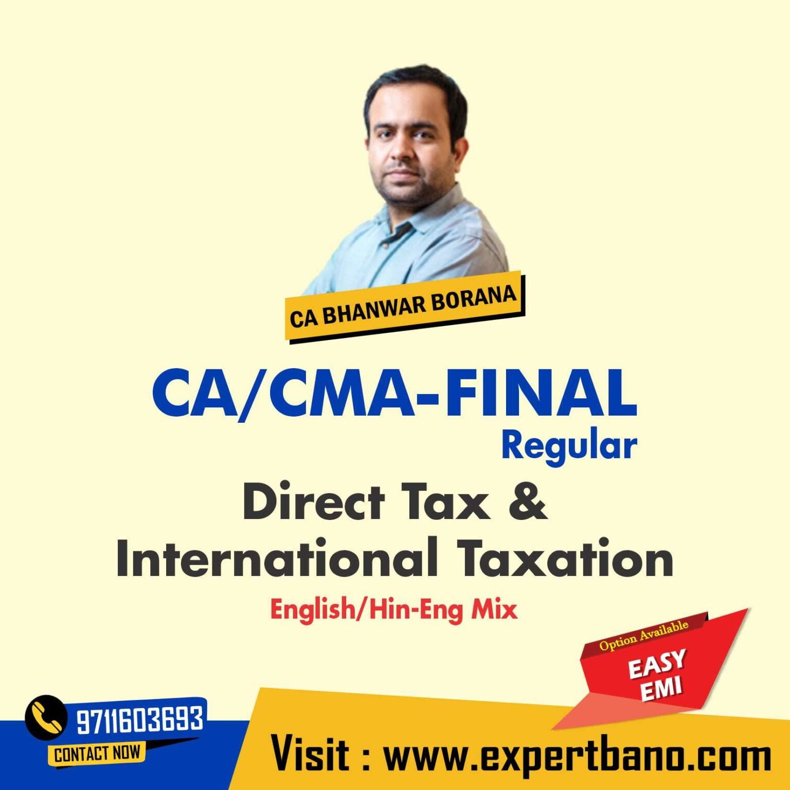 Ca Cma Final Direct Tax Regular Batch Dt For May Nov By Ca Bhanwar