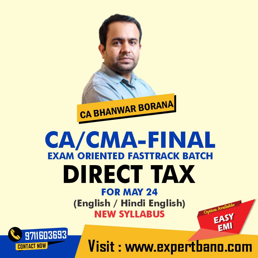 CA CMA Final Direct Tax Exam Oriented FastTrack Batch By CA Bhanwar